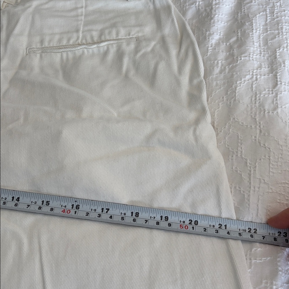 The Frankie Shop Nolan Pleated Denim Trousers- White - Picture 15 of 17